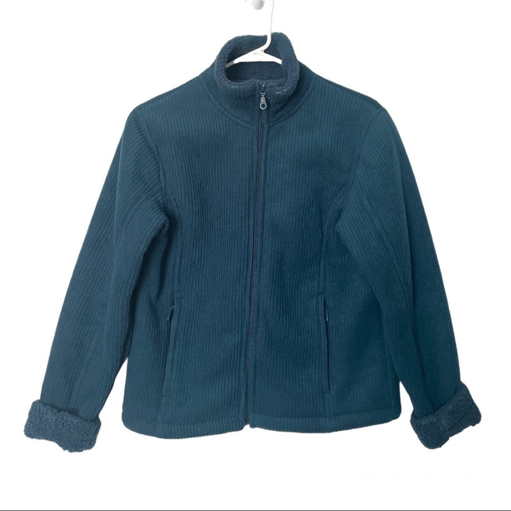 Cabela’s Shearling Fleece Coat/Jacket Blue Teal Size Large